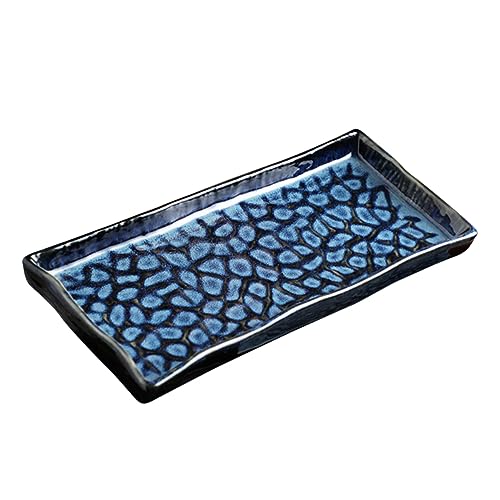 Plato rectangular de cerámica para sushi y snacks miniatura 5