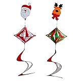 Spirale Bunte Windspiele,Camping Windspiele,Spiral Dekoratives Windspiel,Windspiele Aus Weihnachtlichem Stoff,für Weihnachten,Partydekoration,Innendekoration,Garten,Outdoor,Rasen,Camping(2 Stück)