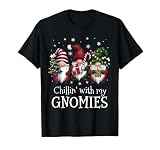Chillin' With My Gnomies Family Christmas Gnome Xmas Holiday T-Shirt