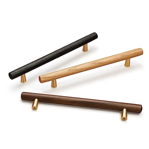 Evionlin 2pcs Brown Wooden Drawer Pulls Beech Wood Drawer Handles Wood Hardware for Cabinets Dressers Wood Cabinet knobs Wooden knobs for cabinets and Drawers by Evionlin - Used condition - Image 4