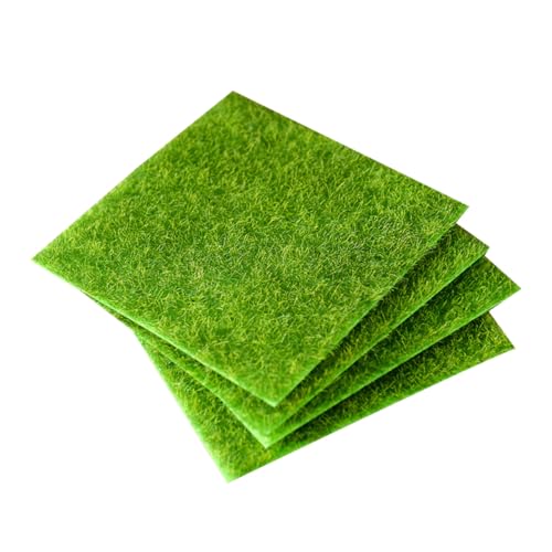 DECOMELODY 8 pièces Miniature Ornament Artificial Grass Lifelike Moss Lawn for Micro Landscape Garden DIY