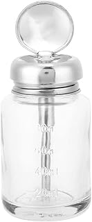 Metal Cap Push Down Empty Bottle Dispense, Nail Dispenser Bottle, Nail Polish Remover Bottles Portable for Nail Polish Remover Pump Dispenser Glass Bottle Pump Head for Lip Eye Makeup Remover