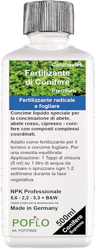 Fertilizzante per conifere per abeti, abeti rossi e pini, fertilizzante liquido di qualità superiore della linea professionale 500ml