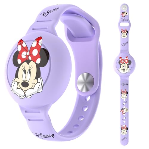 Beardslee Pulseras impermeables para AirTag para niños, bonito soporte de AirTag de dibujos animados para niños con diseño oculto de cobertura completa, accesorios de pulsera oculta para Airtag para