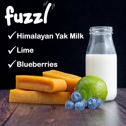Fuzzl Yak Chews for Dogs - 2 Pack 150g Blueberry - Premium Natural Dog Treats with Himalayan Yak Milk - No Hide Dog Food Natural Long Lasting Dental Sticks and Dental Chews - Image 3