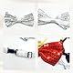 EUPSIIU 4 Stück Glitzer Fliege Funkelnde Pailletten Fliege, Verstellbare Riemenschnalle Glänzend Glitzer Vorgebunden Fliege für Männer Junggesellenabschied Accessoire Disco Party Karneval (4PCS)