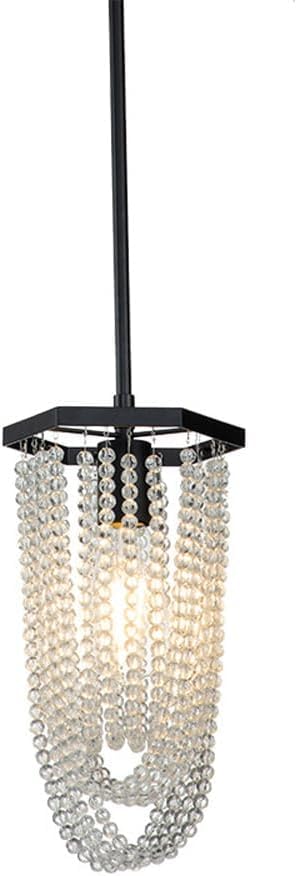 Lámpara de araña de cristal Style Creative decorativa con soporte de metal colgante