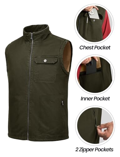 Chaleco térmico para hombre Rdruko de algodón para abrigarse de forma cómoda 6