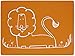modern-twist Baby Meal-Mat Silicone Placemat, Dandy Lion, Orange