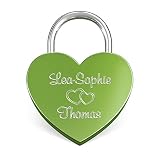 LIEBESSCHLOSS-FACTORY Lucchetto d'amore con incisione personale a forma di cuore...