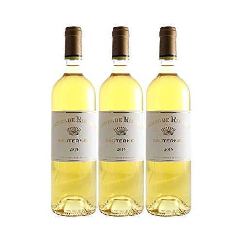 Château Rieussec Les carmes de Rieussec Blanc 2015 - Appellation AOC Sauternes - Vin Doux Blanc de Bordeaux - Lot de 3x75cl - Cépages Sauvignon Blanc, Sémillon Cover