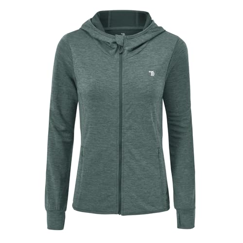 donhobo Damen Laufjacke Sportjacke Langarm Kapuzenjacke Trainingsjacke...