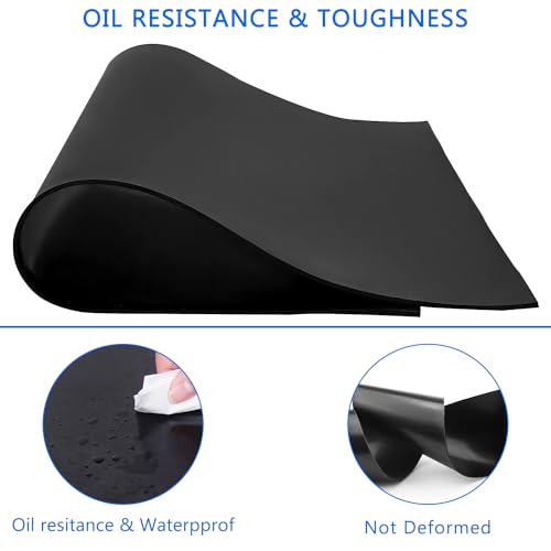 Image of WochiTV Solid Rubber Sheets, 12 inch Wide x 1 /32 inch Thick x 12 inch Long Neoprene Rubber Strips Rolls Perfect for DIY Gasket Material, Sealing, Liner, Shield, Padding, Mat