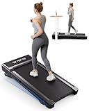 DeerRun Raceable Walking Pad Portable, Under Desk Treadmill with 9% Auto Incline, 3HP Treadmills for Home 300LBS, Adjustable Speed 3.8MPH, LED Screen Display, Remote & APP Control, No Assembly