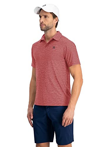 Image of Three Sixty Six Golf Shirts for Men - Dry Fit Short-Sleeve Polo, Athletic Casual Collared T-Shirt