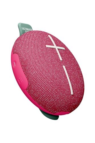 Ultimate Ears MINIROLL Ultra-Portable Waterproof Bluetooth Speaker, Big Bass, IP67 Dustproof, 40 m (131 ft) Range - Calming Pink