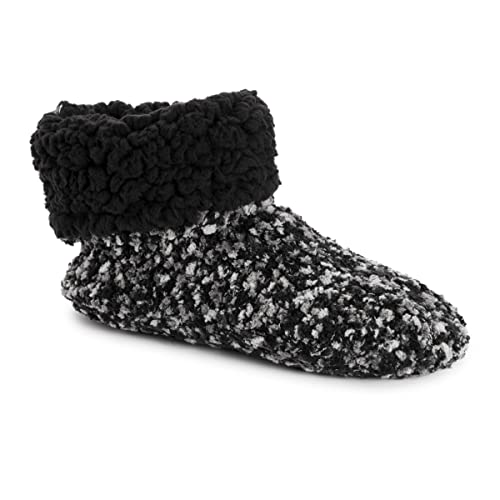 MUK LUKS Women's Popcorn Cuff Bootie Slipper Socks
