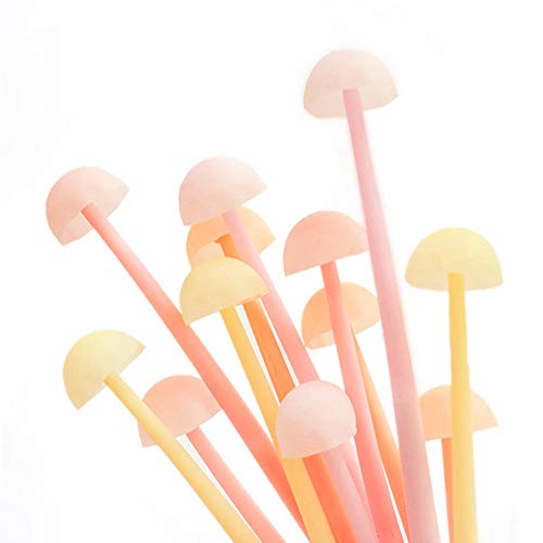 Set de 6 bolígrafos gel luminosos flexibles negro 0.5 mm miniatura 1