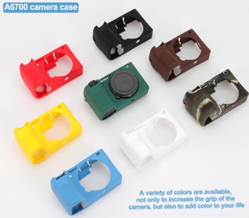 Funda de silicona para cámara Sony Alpha 6700 camuflaje miniatura 6