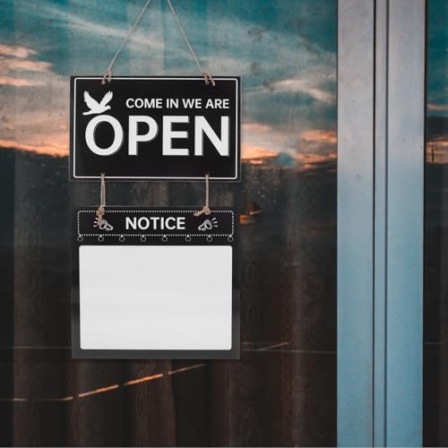 Panneau horaire boutique noir avec affichage clair des heures d'ouverture pour pub et commerces