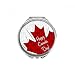 Happy Canada Day 4th Of July Maple Texture Hand Compact Mirror Round Portable Pocket Glass