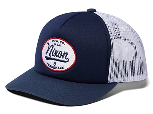 NIXON Tioga Trucker Strapback Hat - Navy/White
