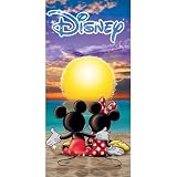 Sunset Mickey Minnie Beach Towel