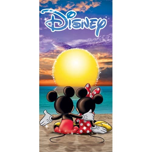 Sunset Mickey Minnie Beach Towel #TOP24