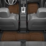 Motor Trend FlexTough Deep Dish All-Weather Floor Mats, Waterproof Trim-to Fit Mats for Cars, Trucks, SUVs - Universal Automotive Floor Liners, Car Accessories