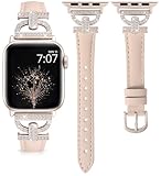 コンパチブル Apple Watch バンド 革 レディース アップルウォッチ 交換用 キラキラ for Apple Watch Ultra2/10/9/8/7/6/5/4/3/SEに対応 レザー ベルト dバックル 柔らかい おしゃれ 可愛い ジュエリー付き あっぷるうぉっち 女性 くすみカラー 高級 iWatch 38mm 40mm 41mm 42mm 44mm 45mm 49mmに対応 プレゼント