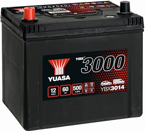 YUASA YBX3014 YBX3000 Autobaterie/Starterbatterie 60Ah 12V 500A DIN/ISO D23