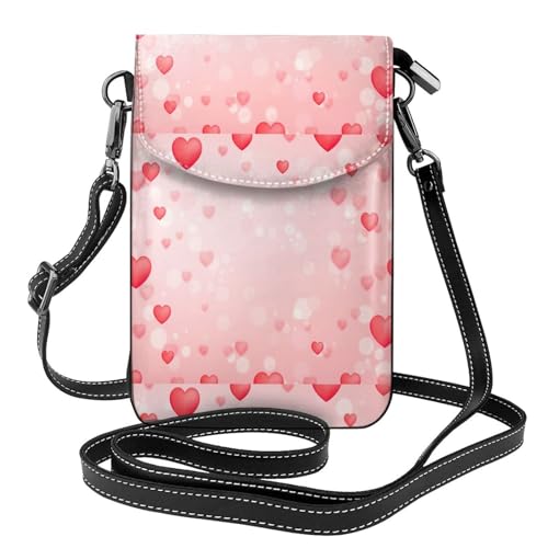 Pochettes pour téléphone portable femme contre l'encombrement, petit sac rose avec porte-cartes