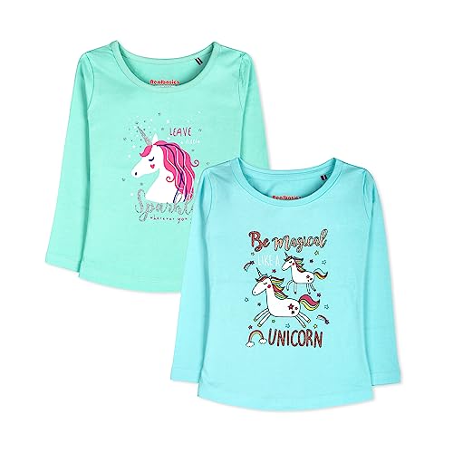 Image of Real Basics Girls Regular Fit Full Sleeves Tshirt (Pack of 2)