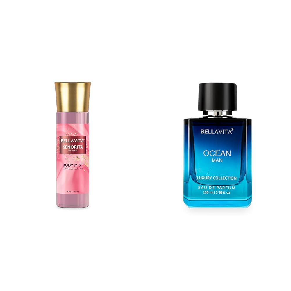 Bella Vita Luxury Senorita Women Body Spray Mist For Refreshing Floral & Pomegranate Long Lasting Fragrance With Mint 150 Ml Men Ocean Aquatic Eau De Parfum