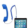 CM Vintage Retro Telephone Handset Cell Phone Receiver MIC Microphone for Cellphone Smartphone, 3.5 mm Socket (Blue)