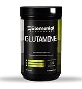 Elemental Performance Glutamine 90 Porciones, Soporte Muscular Postentrenamiento con 5g de L-Glut...