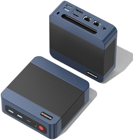 BOSGAME P3 Lite Gaming Mini PC with AMD Ryzen 7 6800H, 32GB DDR5 RAM 1TB PCIe 4.0 NVMe SSD, Radeon 680M iGPU, Dual 2.5G LAN Win 11 Pro Desktop Computer with USB4/8K UHD/Wi-Fi 6E/BT 5.2