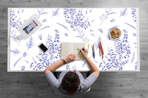 Couverture de bureau imperméable et antidérapante avec bords arrondis en PVC