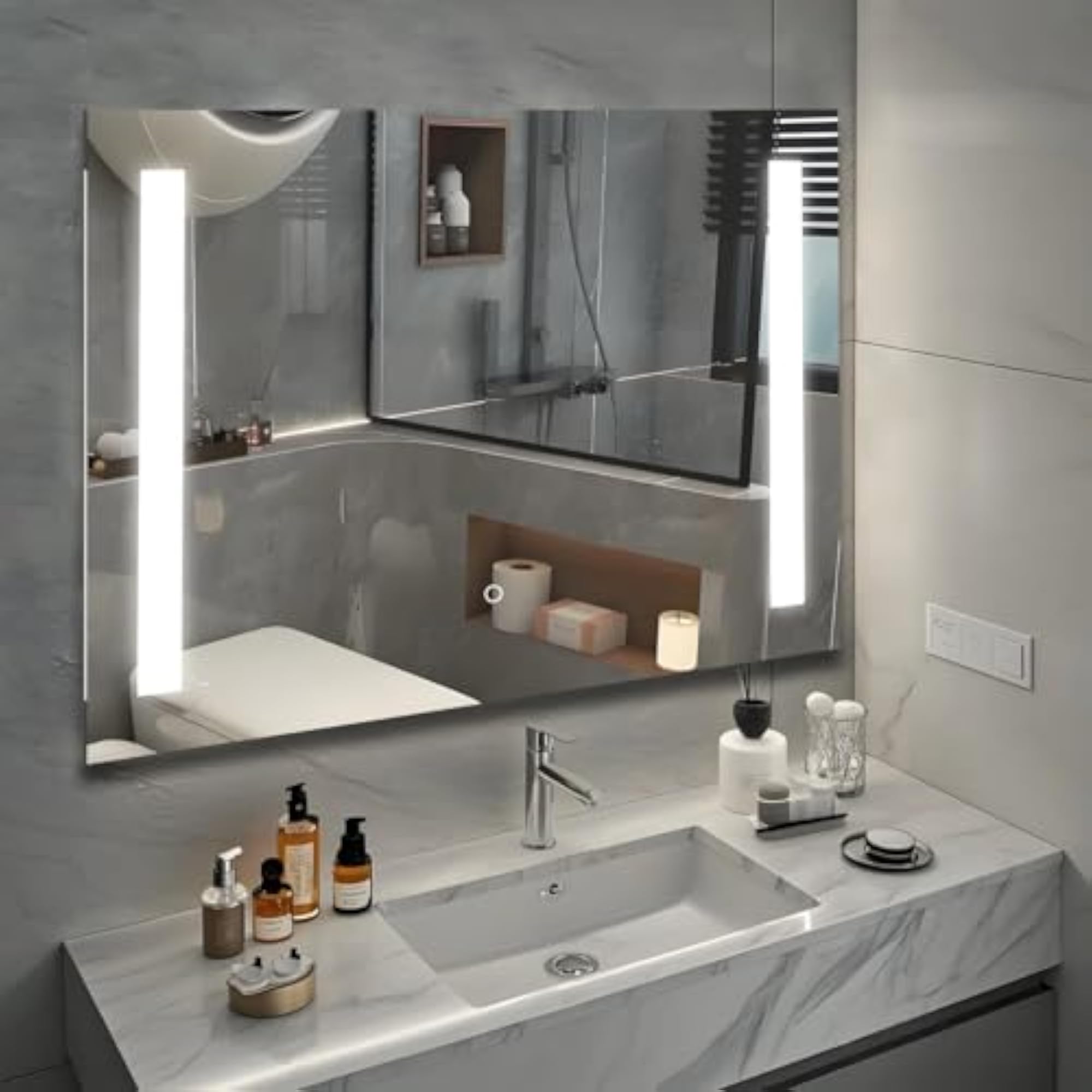 Premium Double Line LED Vanity Mirror with Illumination