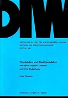 Triangulation Und Blocktriangulation Von Input-Output-Tabellen Und Ihre Bedeutung 3428048725 Book Cover