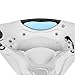 Empava 2 Person Whirlpool Bathtub,Corner Jetted Bathtub with Heater,Corner Jetted Tub with Light,Spa Bath tub with 10 Jets,Hydro Massage Tub with Chromatherapy,ETL Certified