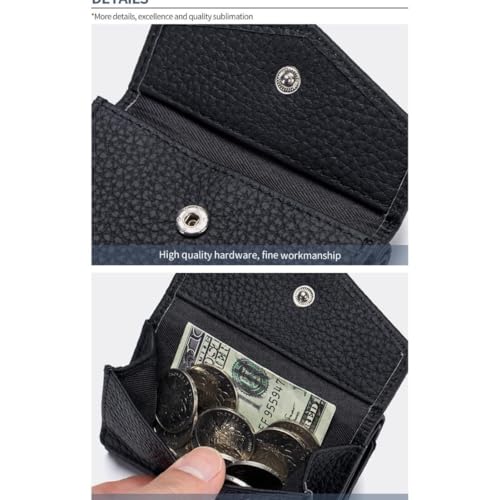 Small Card Holder Purse Girls Genuine Leather Trifold Wallet for Women Bag4