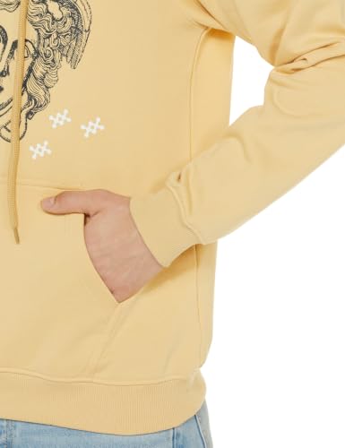 Image of Veirdo Cotton Fleece Regular Fit Full Sleeve Hooded Sweatshirt Front and Back Graphic Printed Jumper Hoodie for Men