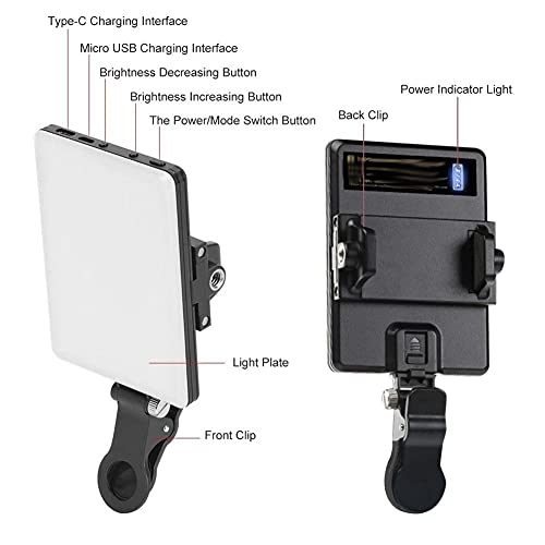 GFDFD Selfie LED Lampe Dimmable Selfie Light 3200K 5600K pour Smartphone Vidéo Live Remplissage Lumière Maquillage Lampe Night Light - Image 5