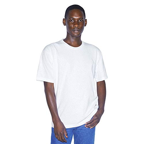 American Apparel Men's Heavy Jersey Box Short Sleeve T-Shirt, White, Large