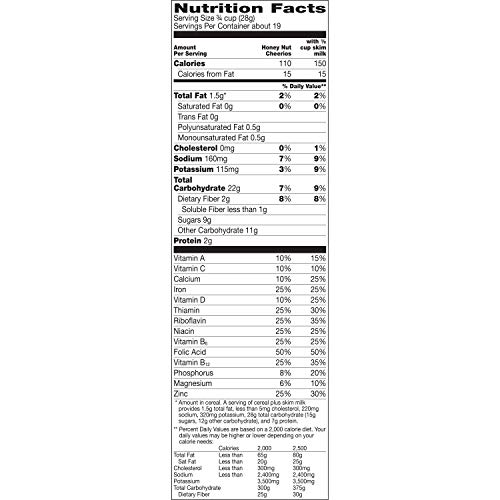 Honey Nut Cheerios, Cereal with Oats, Gluten Free, 19.5 oz - Thumbnail 6