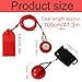 Lyreh 2pcs Universal Treadmill Magnet Safety Key with Clip, Treadmill Emergency Stop Key Replacement for Most Running Machines (Black & Red)