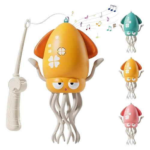 Pieuvre dansante et rampante jaune avec capteur d'évitement d'obstacles et musique USB - 2