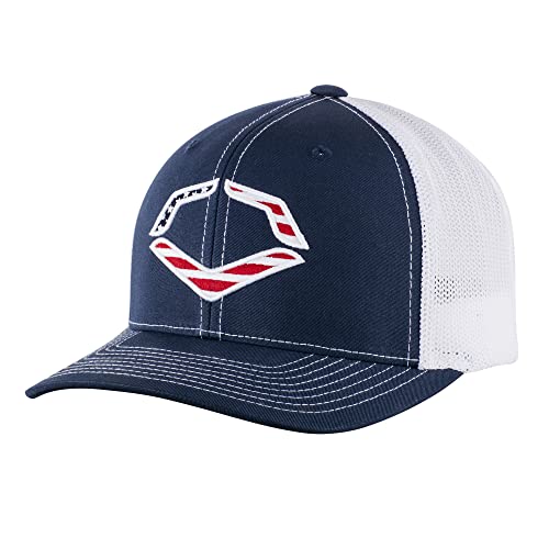 EvoShield USA Flex Fit Hat - Navy/White, Large/X-Large