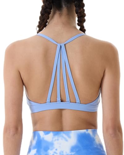 Image of AUROLA Mercury Workout Sports Bras Women Athletic Removable Padded Backless Strapy Minimal Crop Top